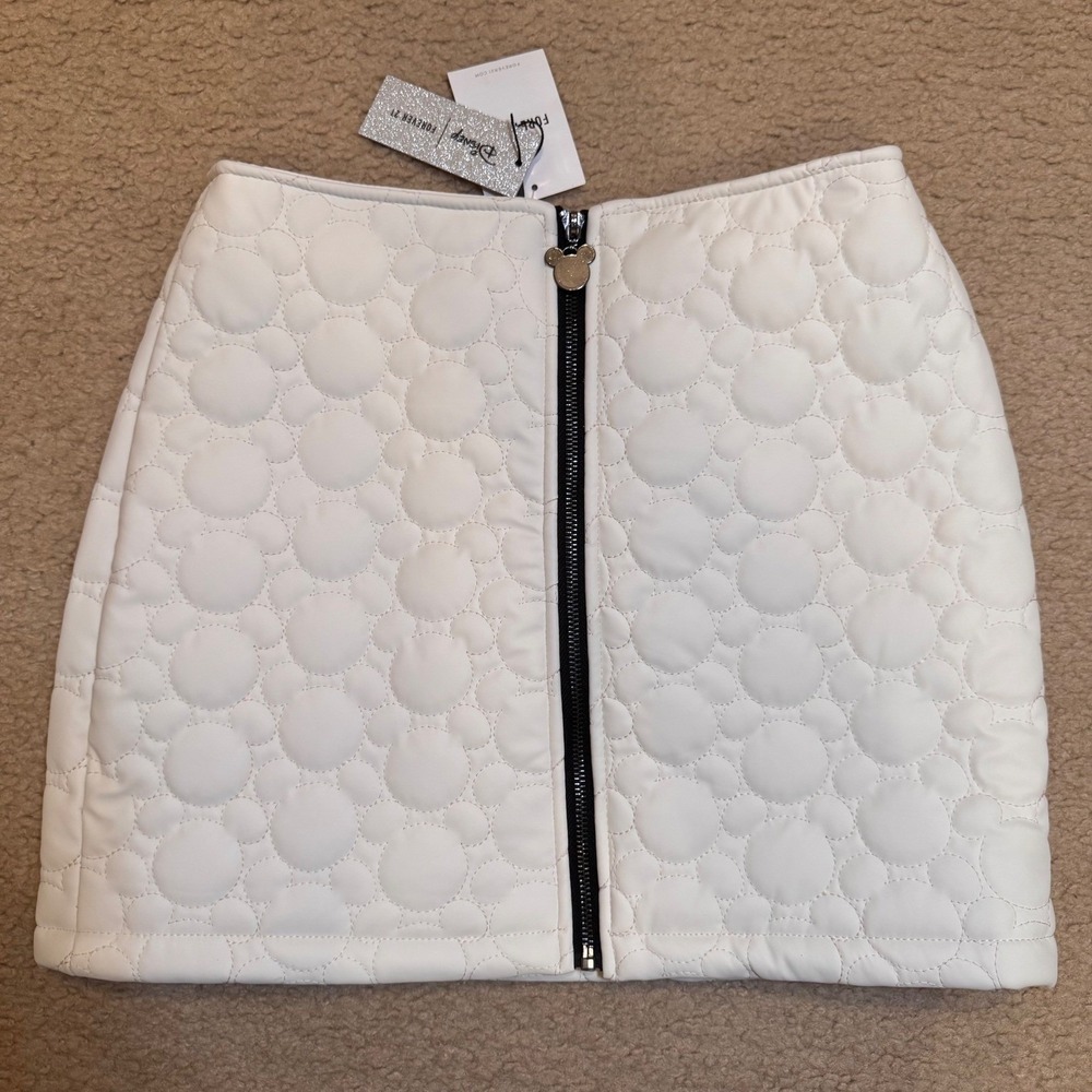 NWT Disney x Forever 21 Hidden Mickey Mouse Couture Quilted Front Zip Sz M - Picture 2 of 11